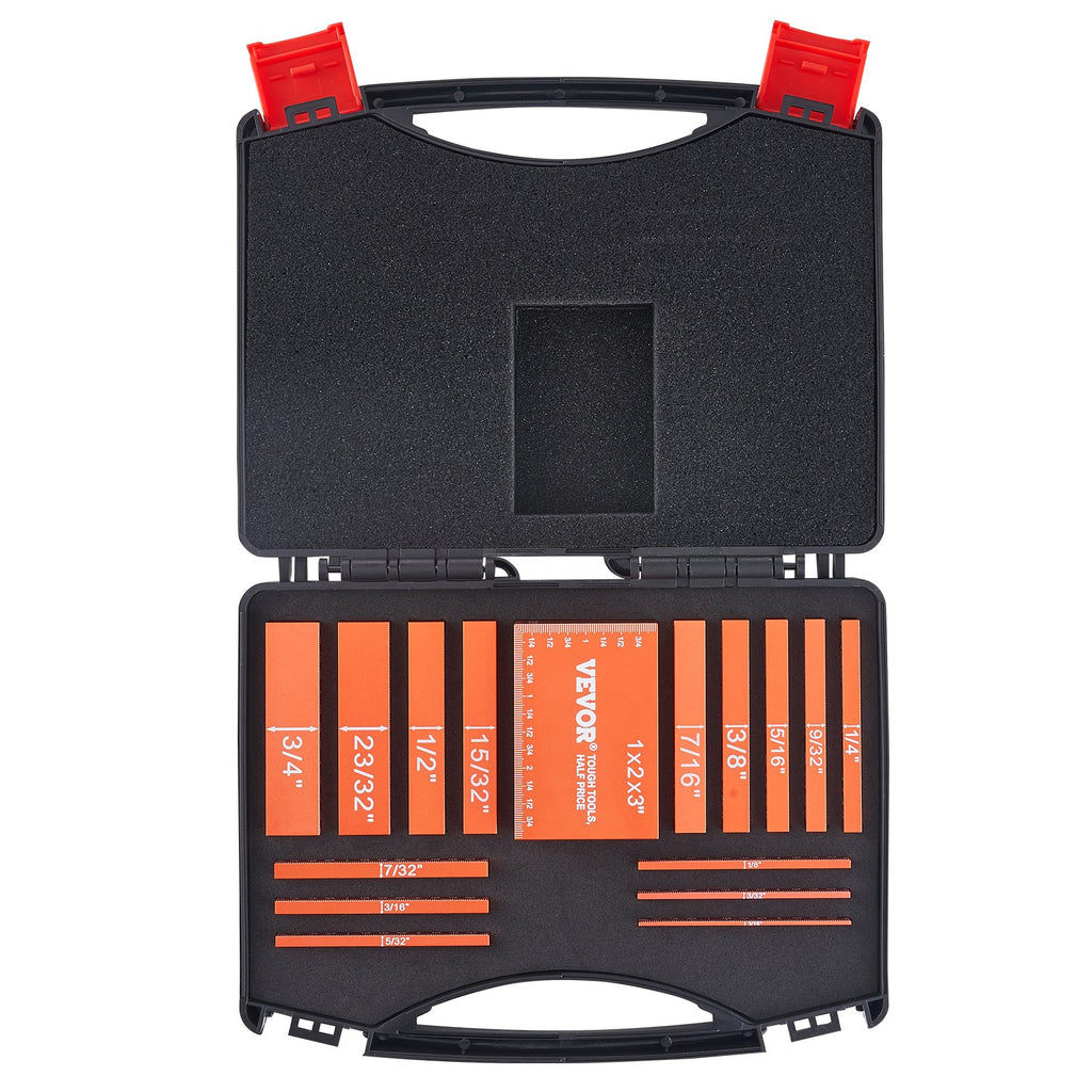 Aukščio matavimo kaladėlių rinkinys VEVOR 3inch16, 16 dalių