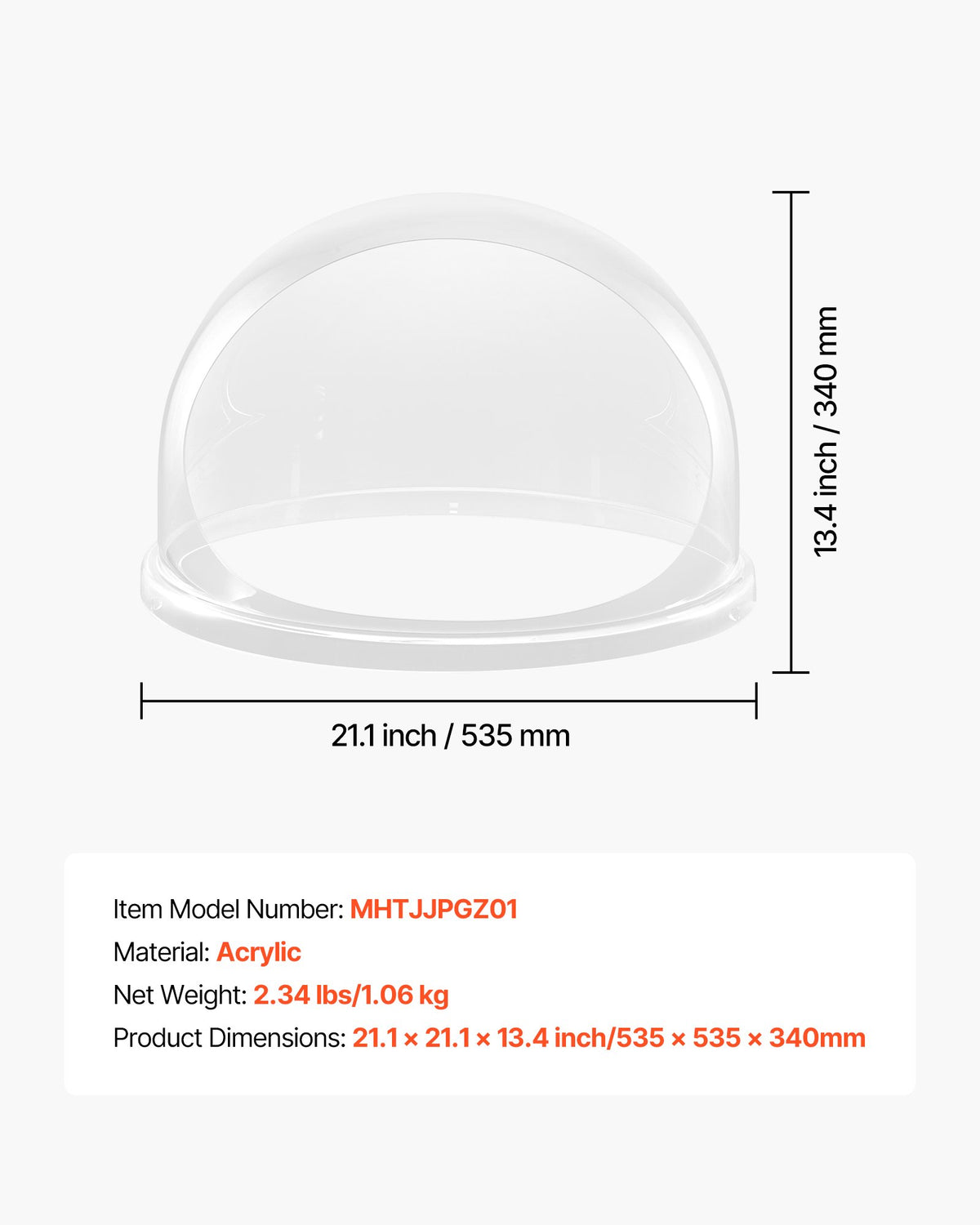 Cukraus vatos aparato gaubtas VEVOR MHTJJPGZ01, 52 cm skersmens