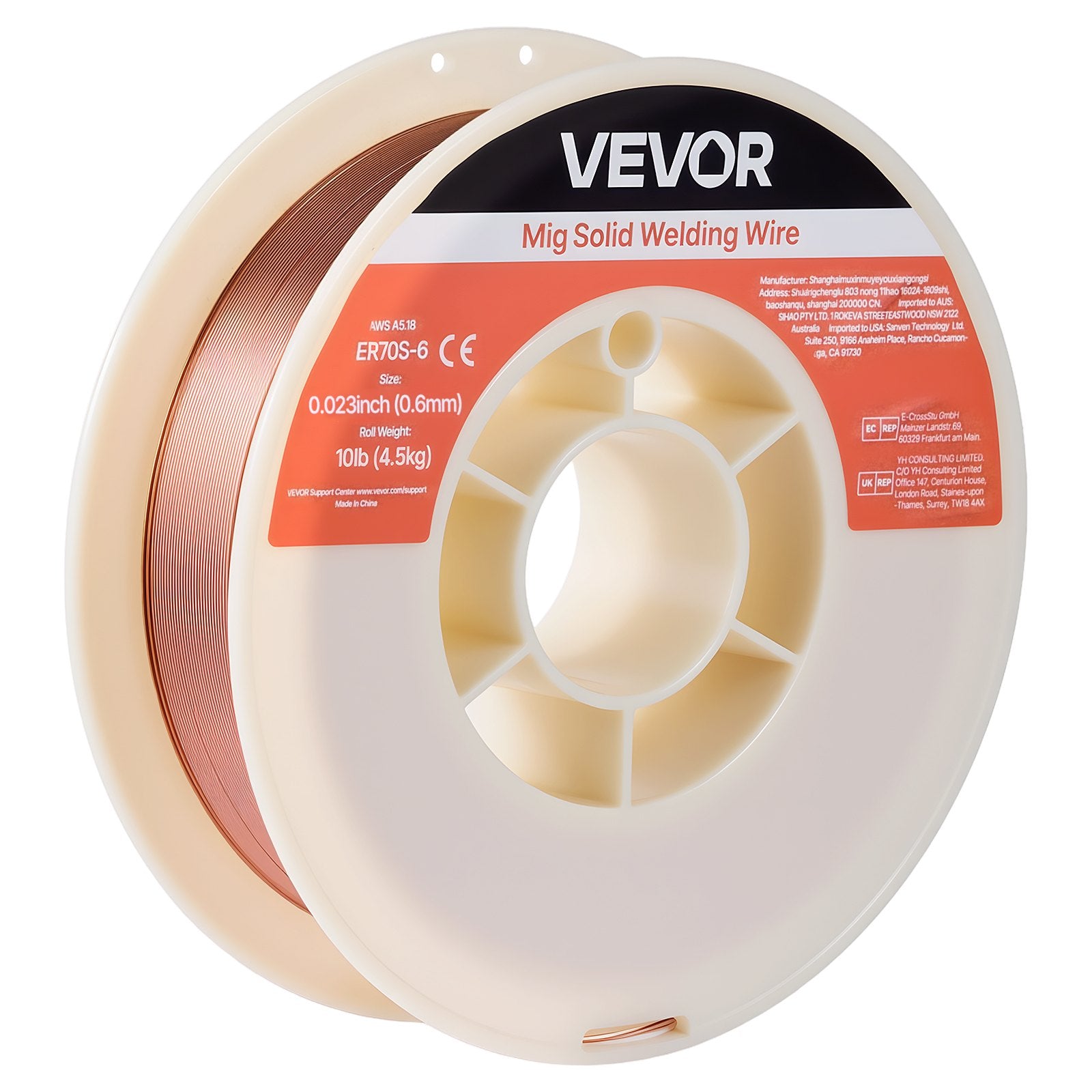 MIG suvirinimo viela VEVOR ER70S-6, 0.6 mm