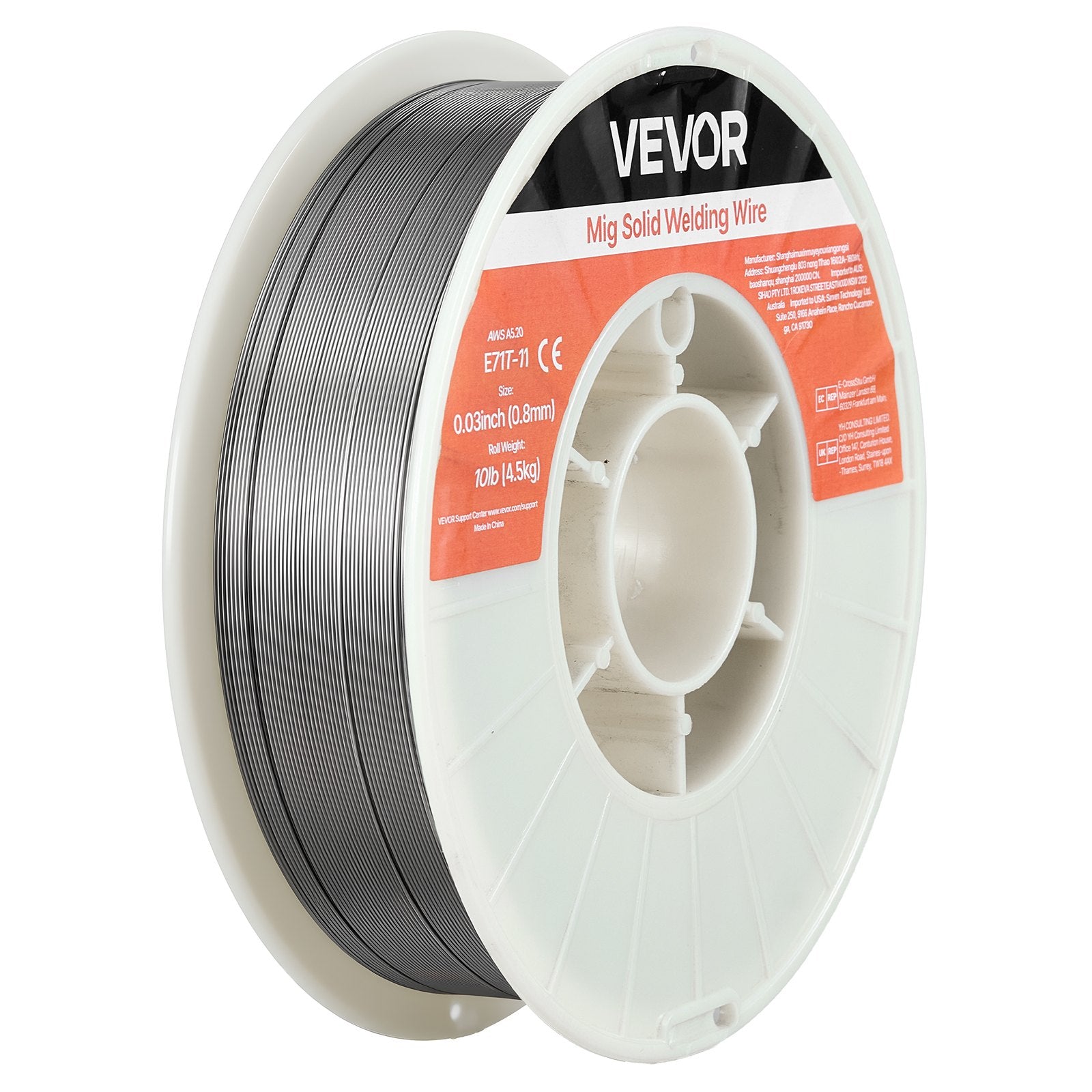 Suvirinimo viela su fliusu VEVOR E71T-11, 0.8 mm, 4.5 kg