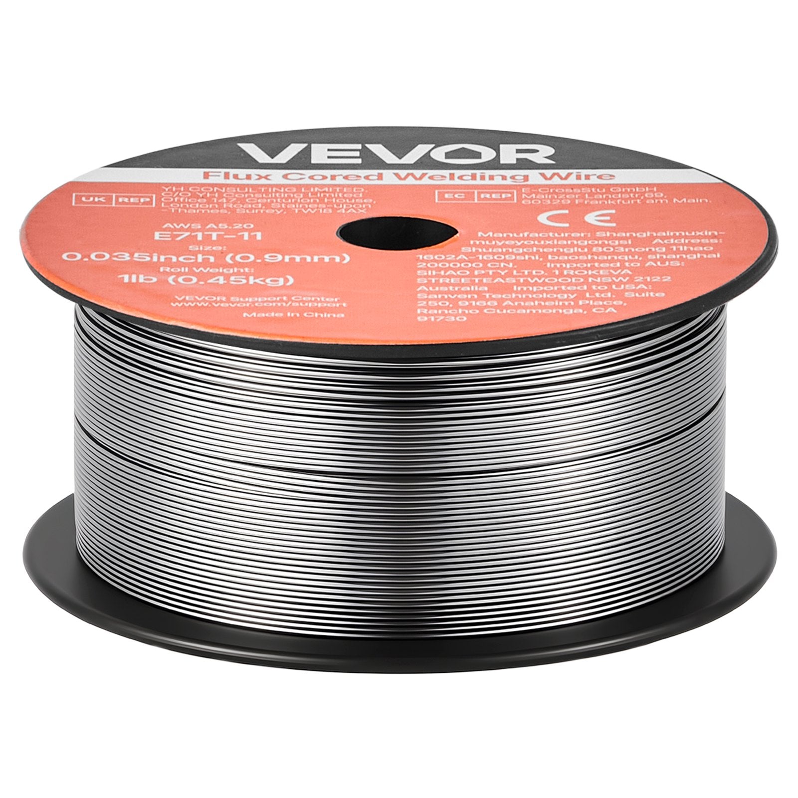Glaistytoji suvirinimo viela VEVOR E71T-11, 0,9 mm, 2 vnt. po 0,45 kg
