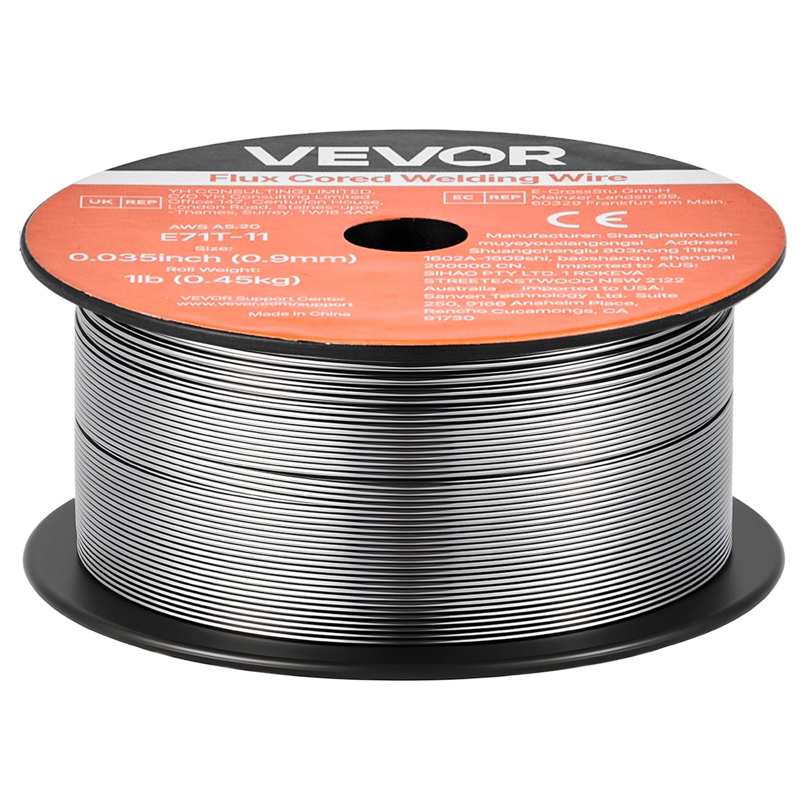 Suvirinimo viela su fliusu VEVOR E71T-11, 0,9 mm, 3 vnt.