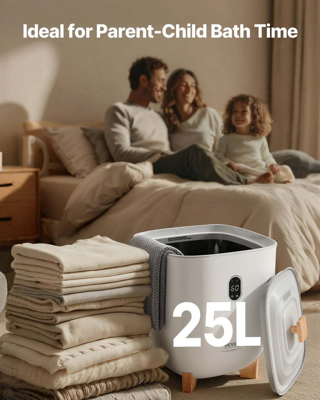 Rankšluosčių šildytuvas VEVOR E1676, 25 l talpa