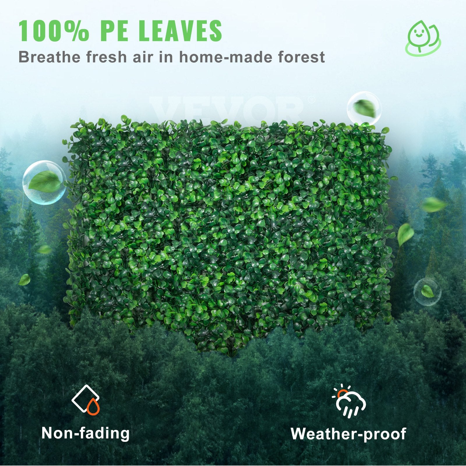 Dirbtinės gyvatvorės panelės VEVOR Boxwood, 12 vnt. rinkinys