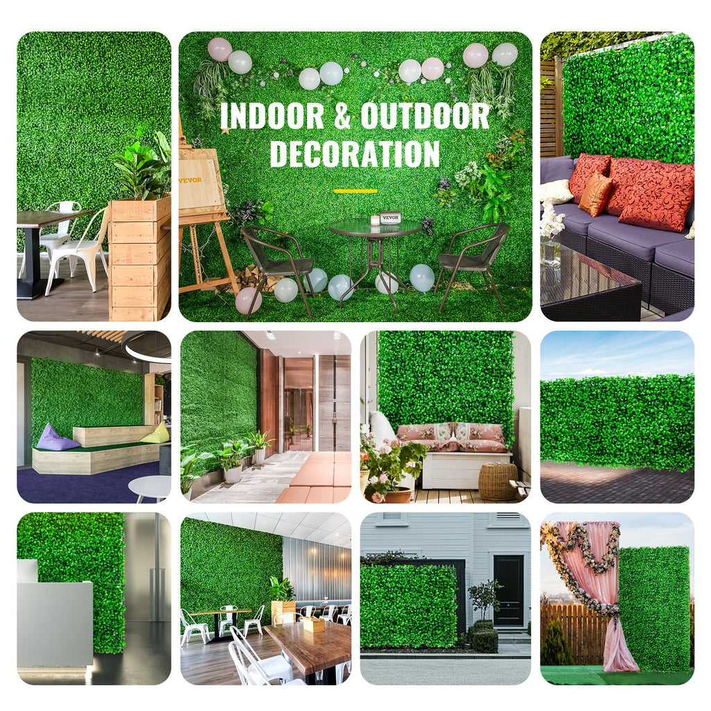 Dirbtinė gyvatvorė VEVOR Boxwood Panel, 4 vnt. (60x40 cm)