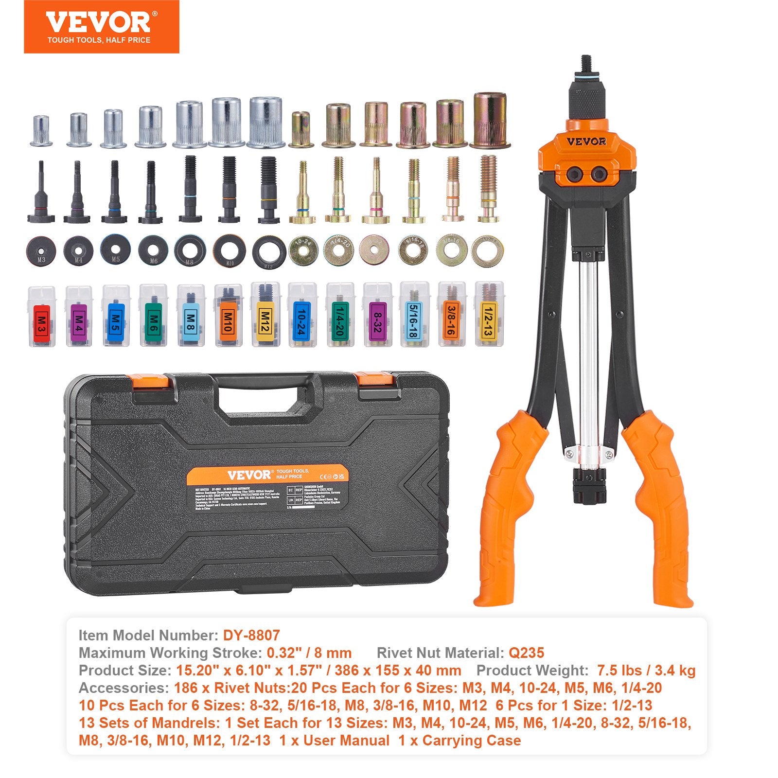 Kniediklis sriegiamoms kniedėms VEVOR DY-8807, 40,6 cm