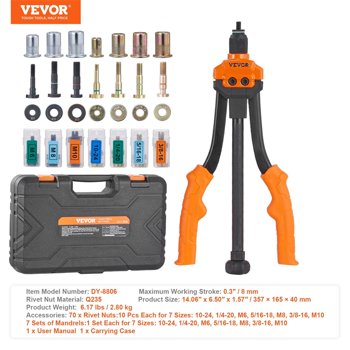 Kniediklis sriegiamoms kniedėms VEVOR DY-8806, 357 mm