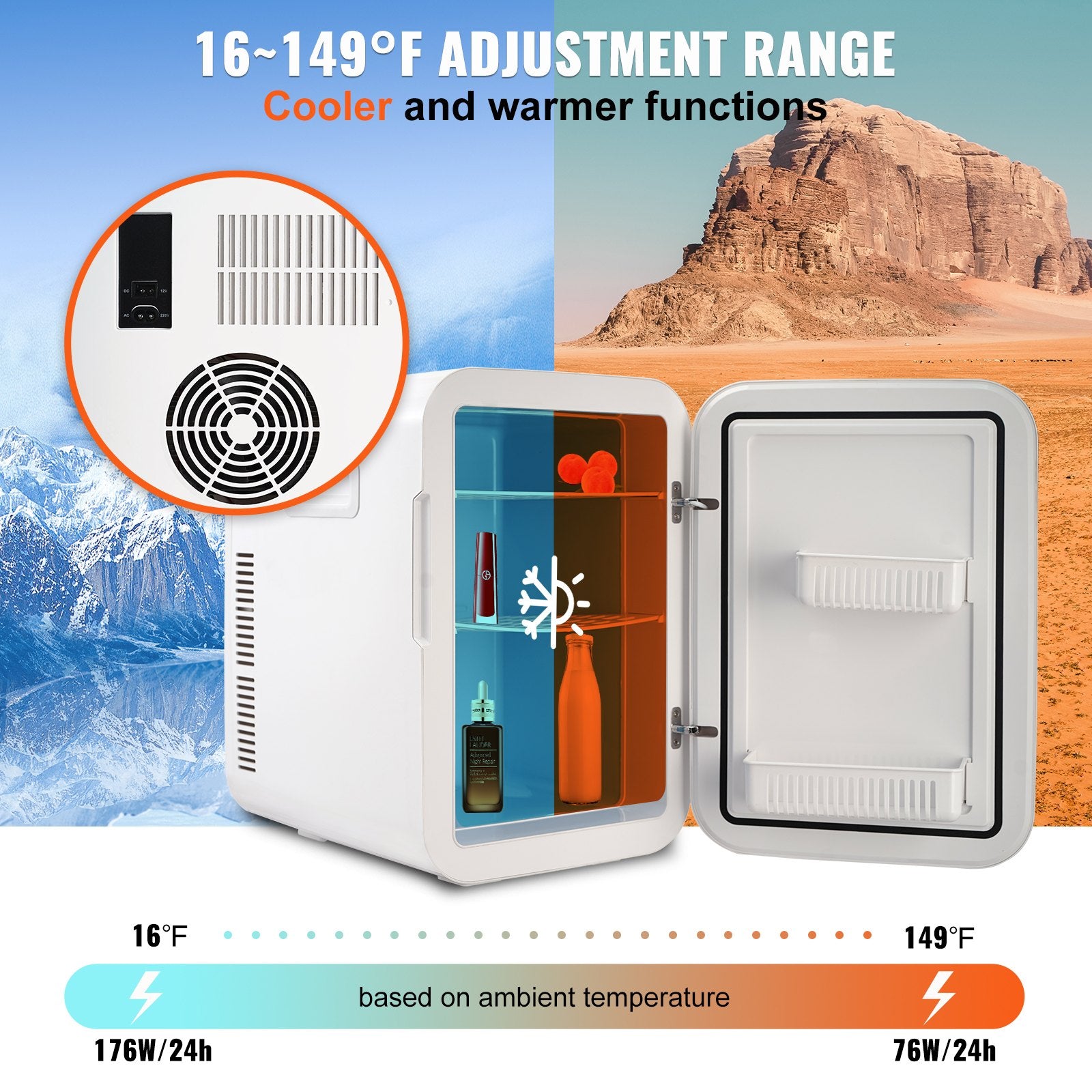 Mini šaldytuvas VEVOR MFA-20L-F, 20 l talpa