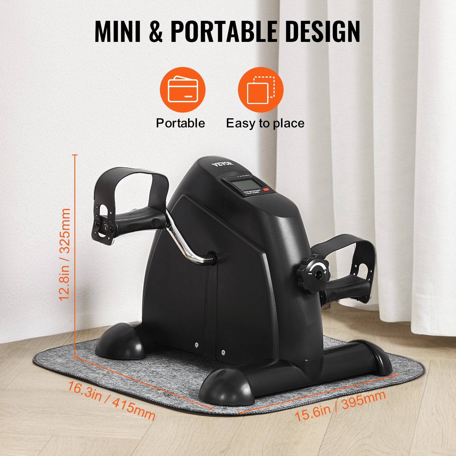 Mini treniruoklis kojoms ir rankoms VEVOR HY-F6006, reguliuojamas pasipriešinimas