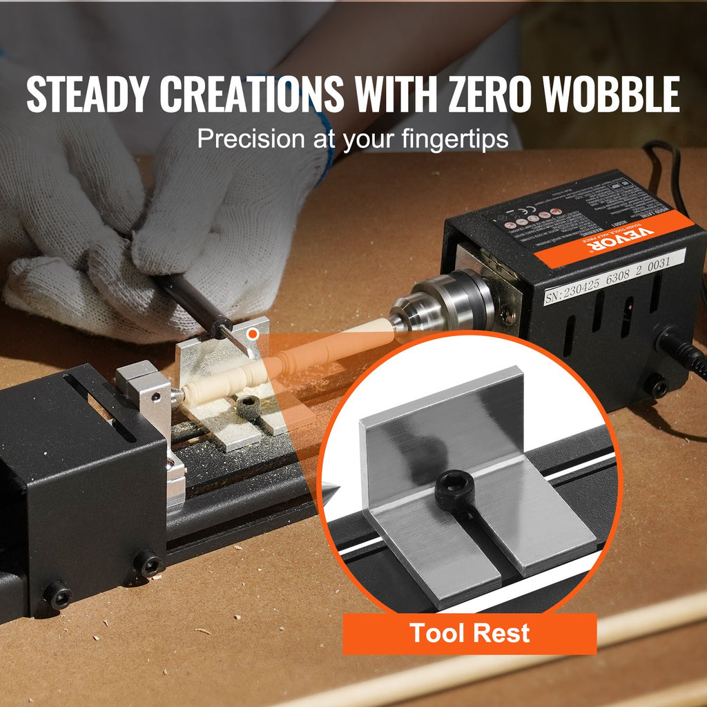 Mini medžio tekinimo staklės VEVOR HS001, 96W