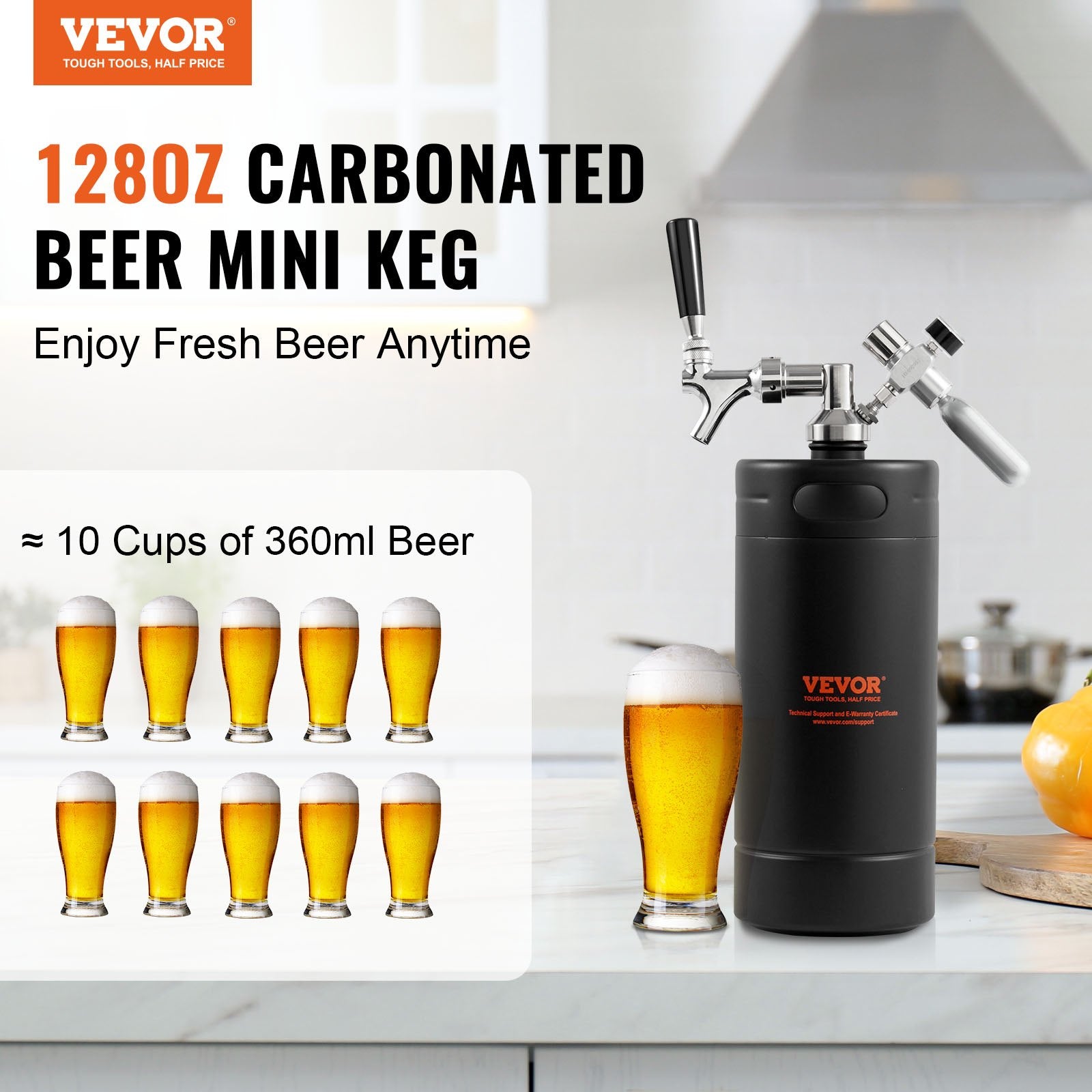 Alaus pilstymo sistema VEVOR KIT BEER-12 4L-2B, 4 l talpos