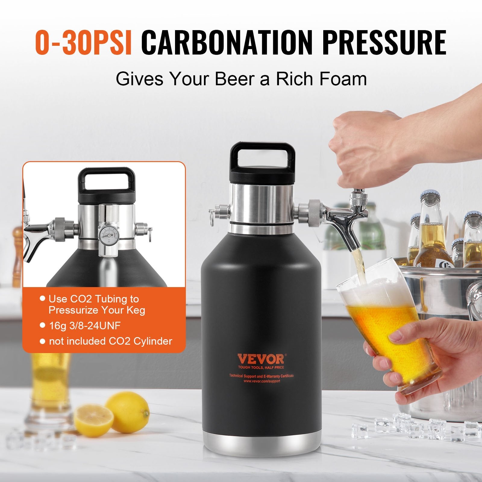 Alaus pilstymo sistema VEVOR KIT BEER-23, 4 l talpos