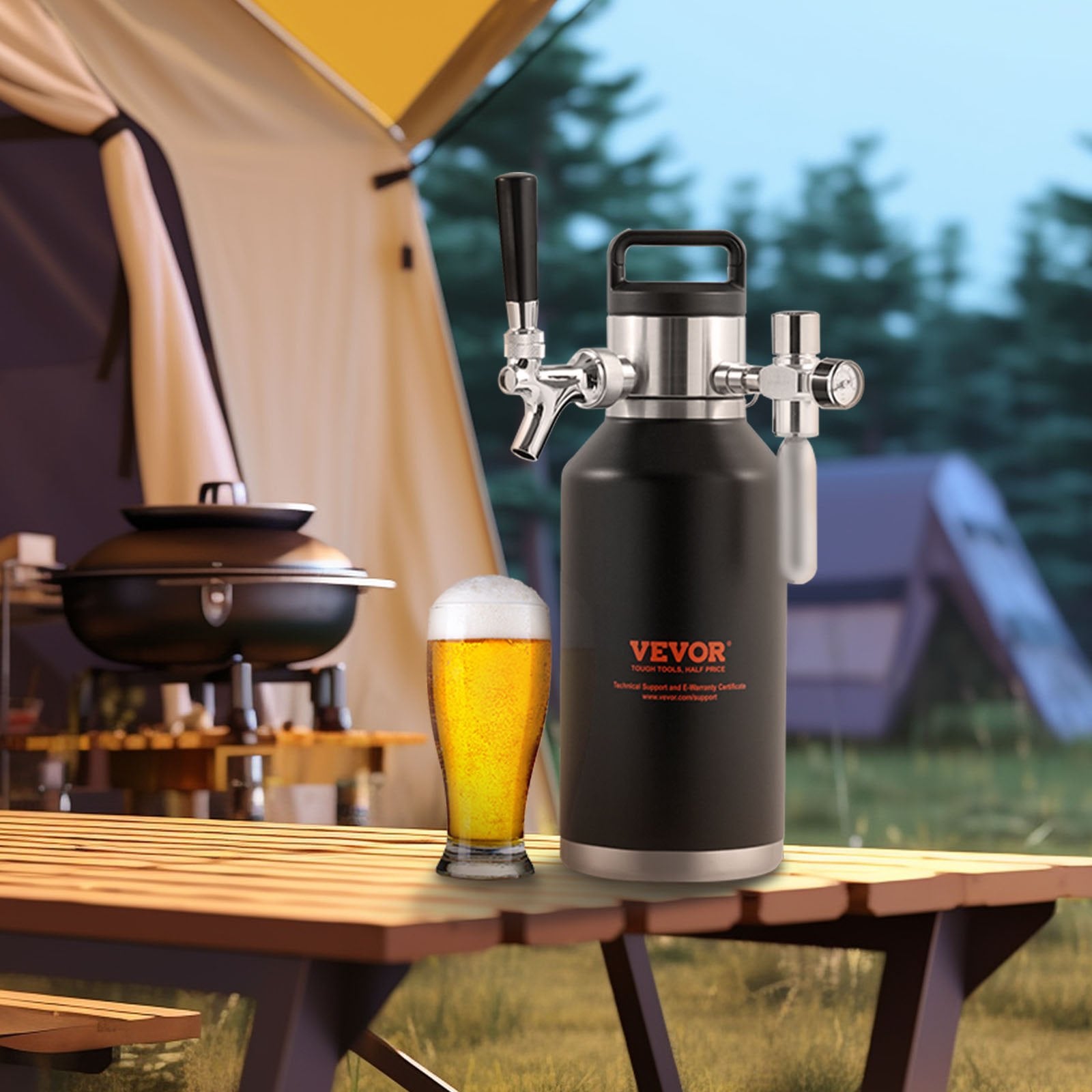 Mini alaus statinaitė (growler) VEVOR KIT BEER-22, 1,89 l