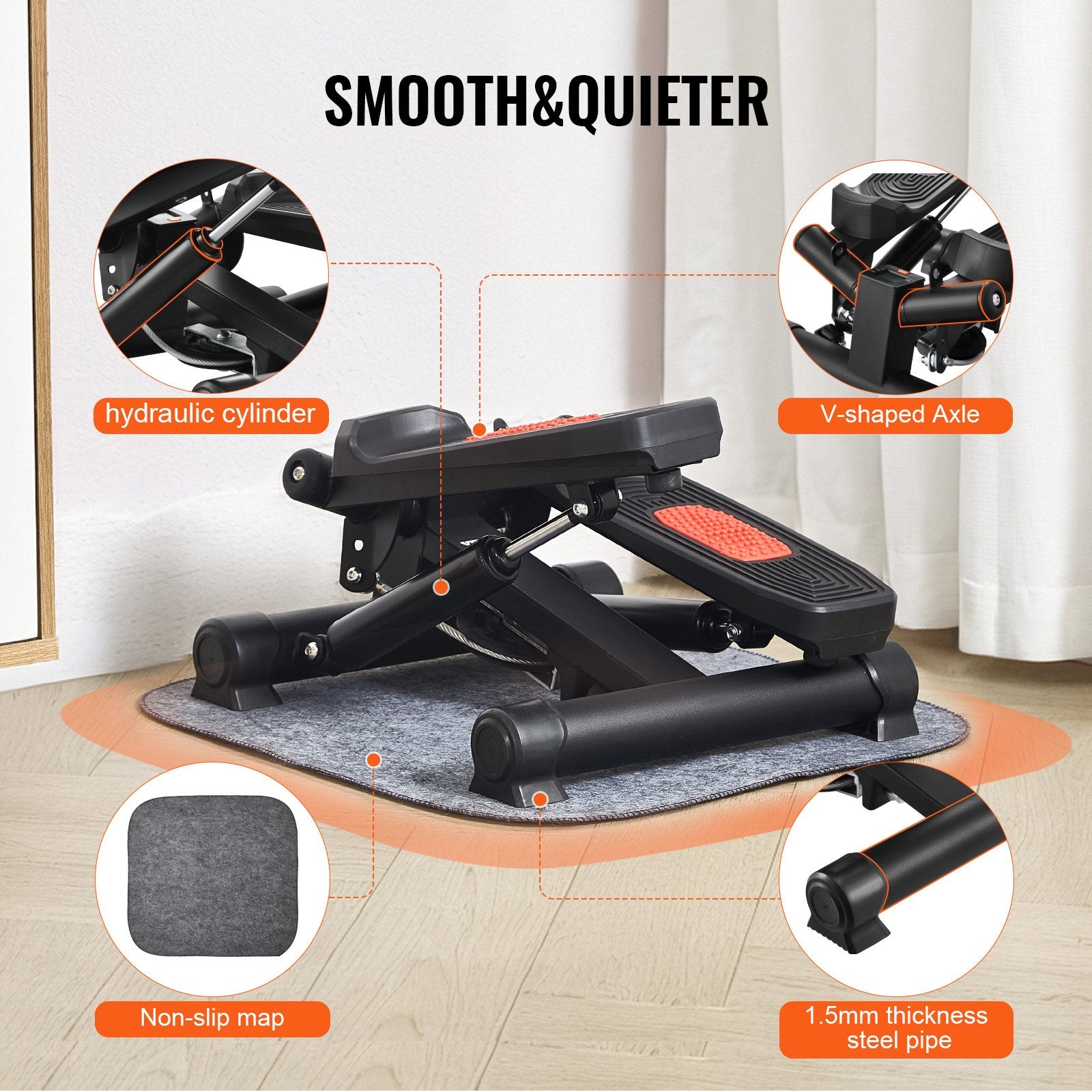 Mini steperis VEVOR RB-SP02, 150 kg apkrova