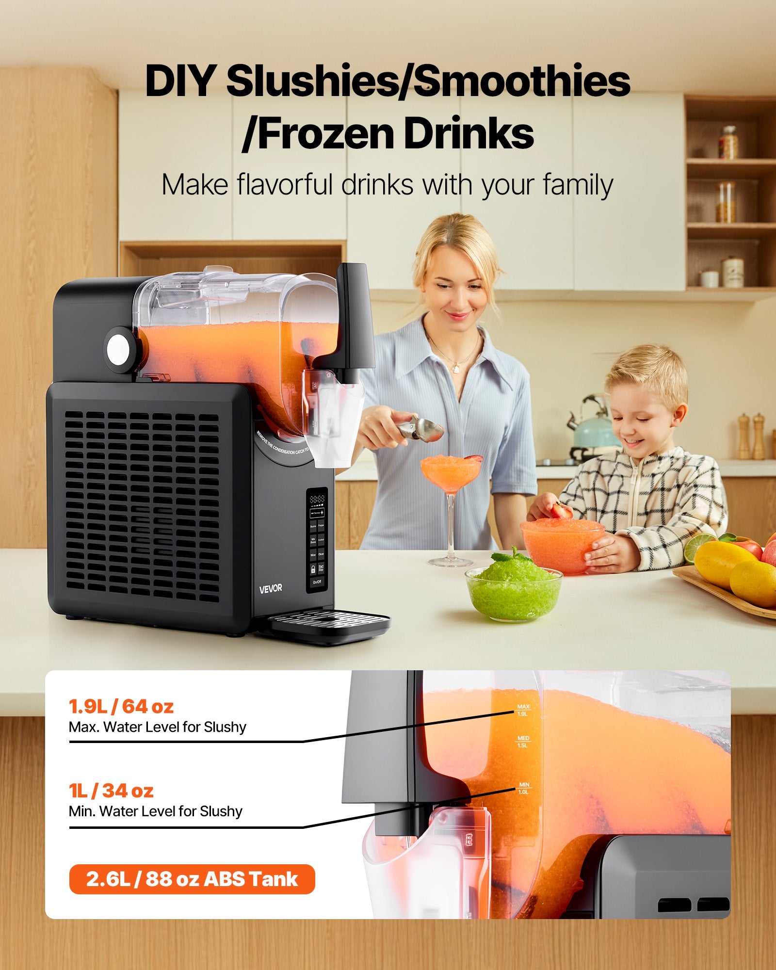 Šaldytų gėrimų aparatas VEVOR ISM2623D, 2,5 l talpa