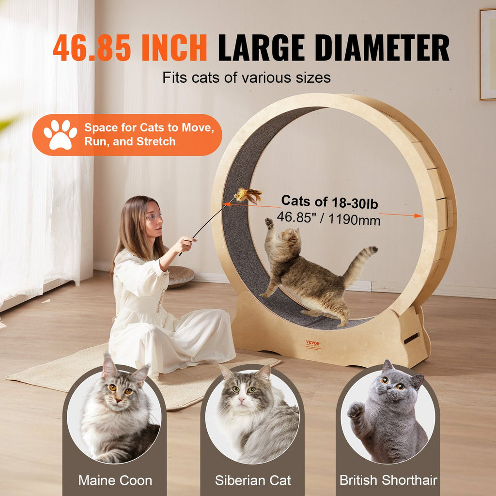 Kačių bėgimo ratas VEVOR 4.0 XXL, 132 cm skersmens