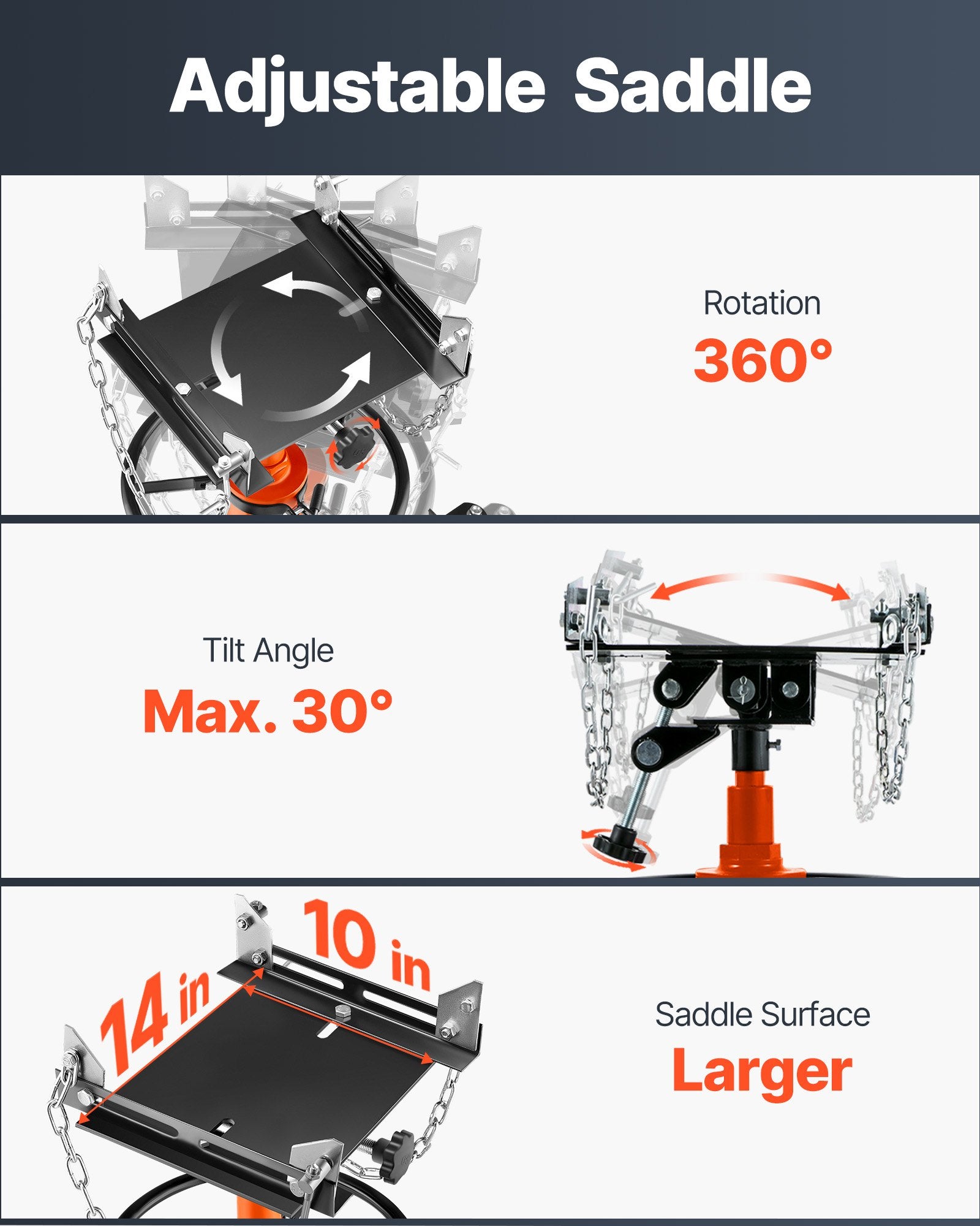 Pavarų dėžių keltuvas VEVOR 1100ORANGEJACK, 500 kg