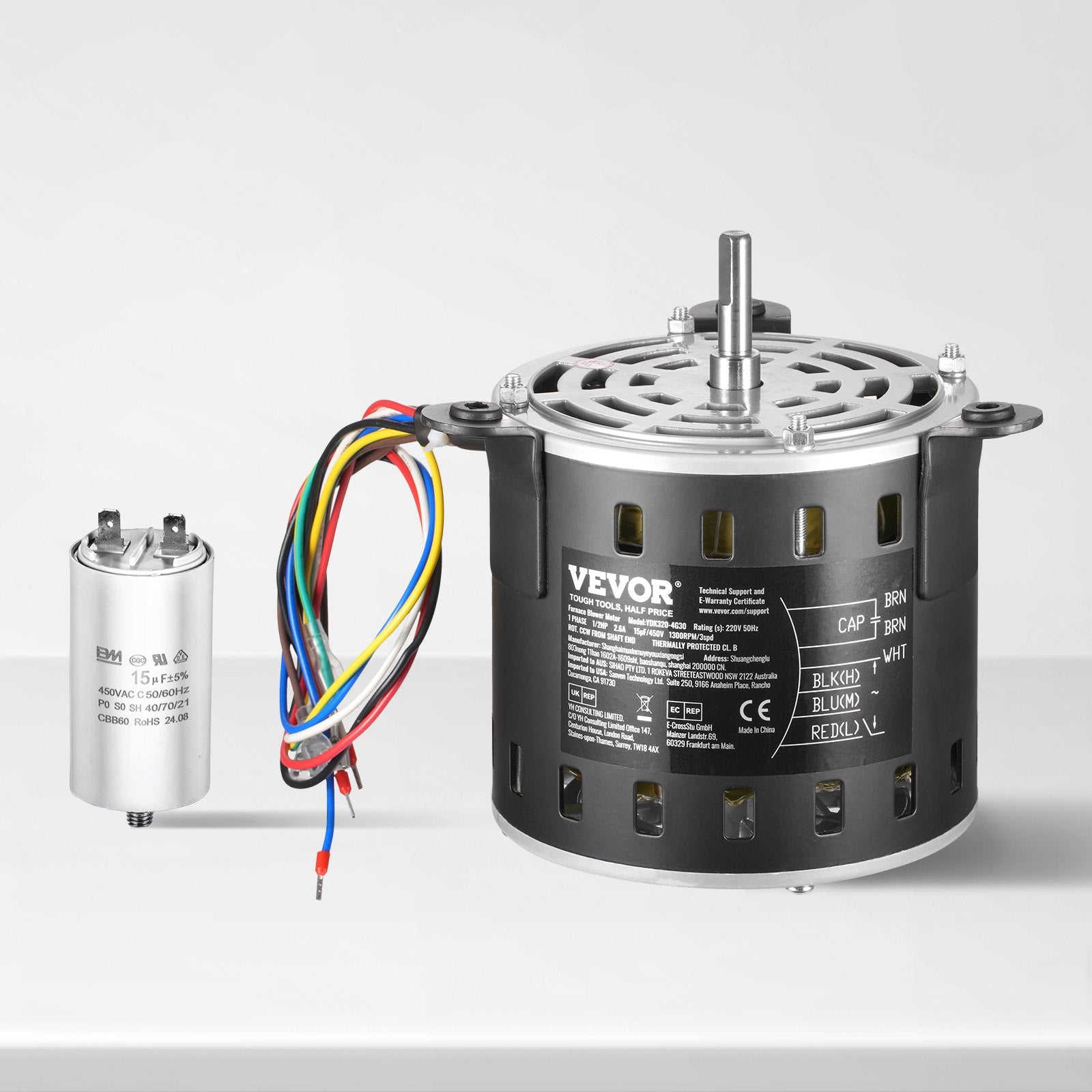 Krosnies ventiliatoriaus variklis VEVOR YDK320-4G30, 1/2 AG