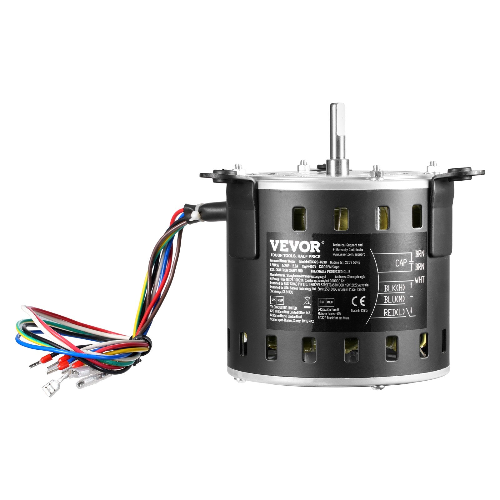 Krosnies ventiliatoriaus variklis VEVOR YDK320-4G30, 1/2 AG