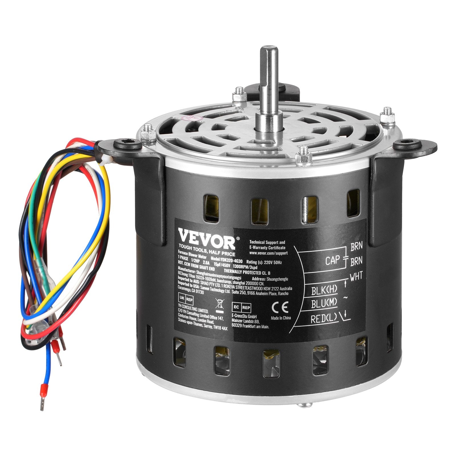 Krosnies ventiliatoriaus variklis VEVOR YDK320-4G30, 1/2 AG