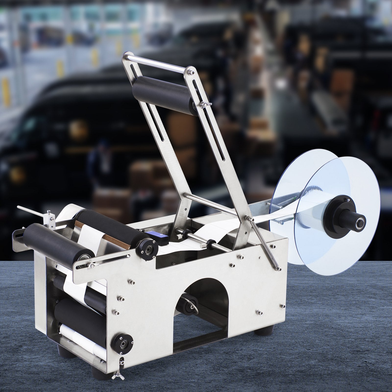 Pusiau automatinė apvalių butelių ženklinimo mašina VEVOR MT-50SS-V2, 20-50 vnt./min.
