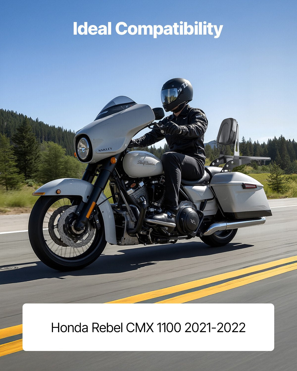Motociklo atlošas su bagažine VEVOR Honda Rebel CMX 1100, 445 mm aukštis