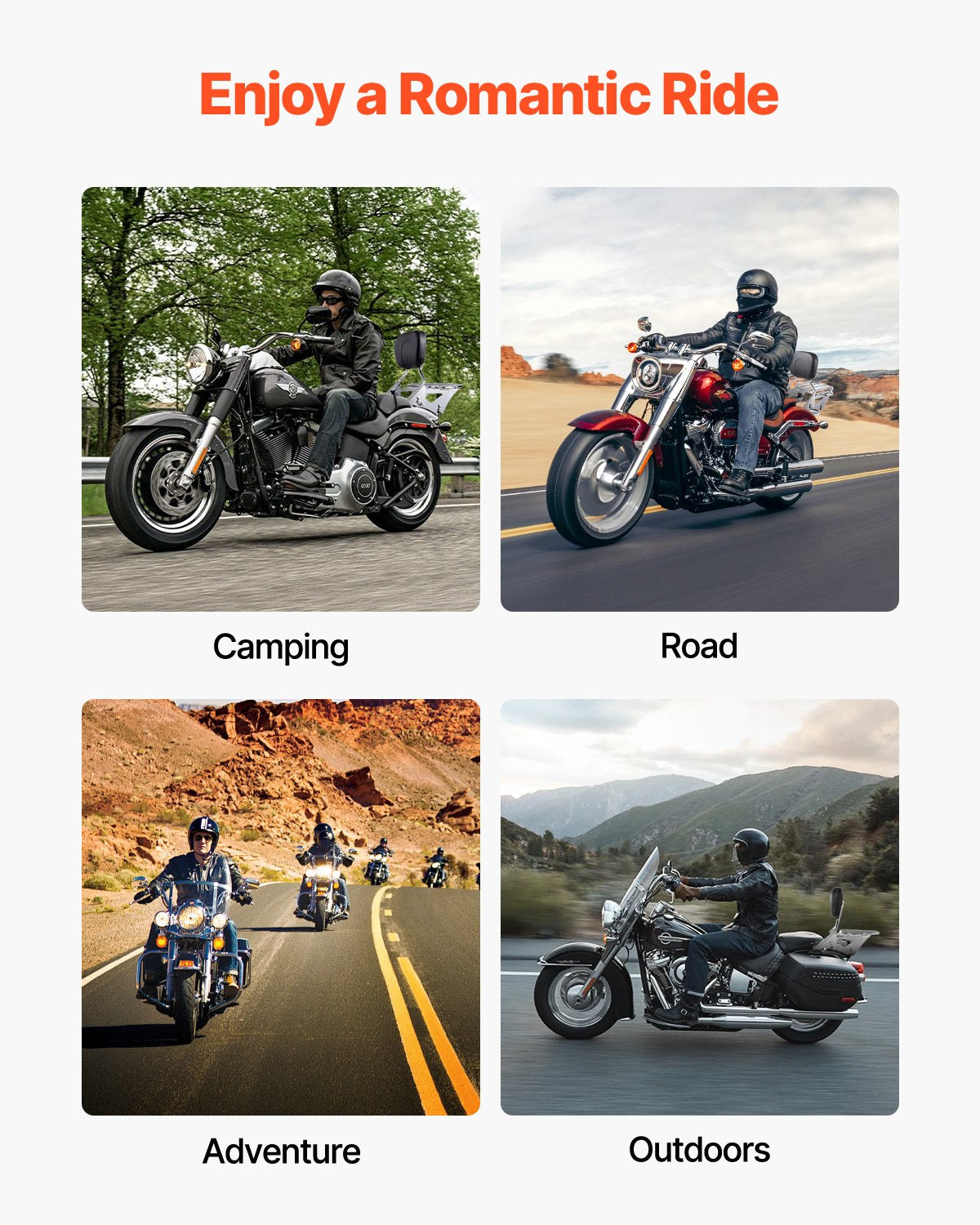 Motociklo atlošas su bagažine VEVOR 1504, skirtas Harley-Davidson Touring
