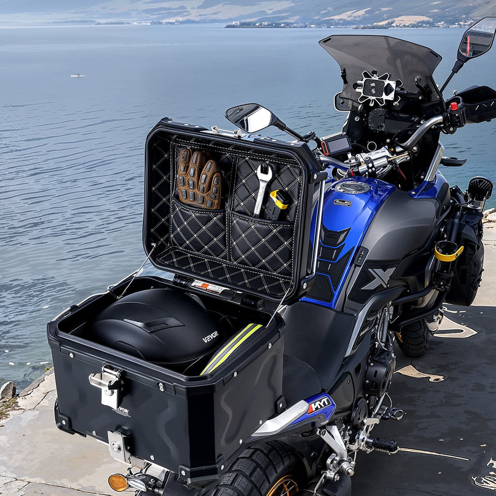 Motociklo galinė dėžė VEVOR 45L-B, 45 l talpa