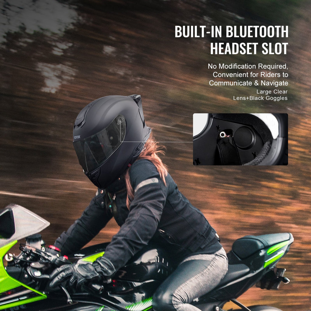 Motociklininko šalmas VEVOR WLT-169, M dydis