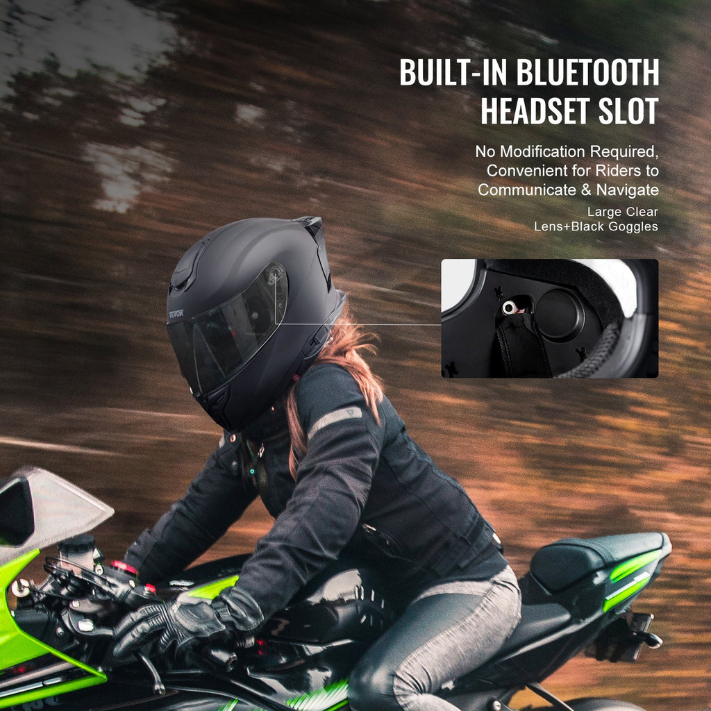 Motociklininko šalmas VEVOR WLT-169, S dydis