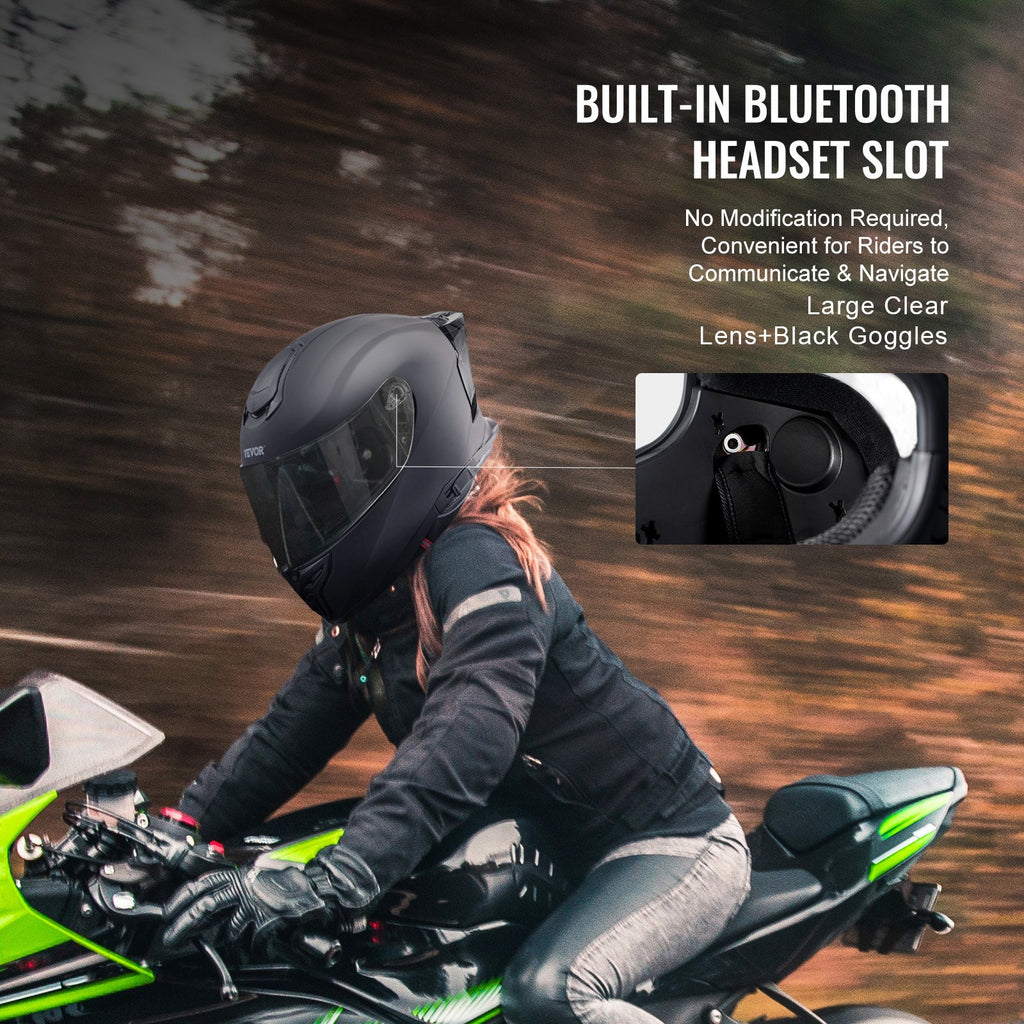 Motociklininko šalmas VEVOR WLT-169, XL dydis