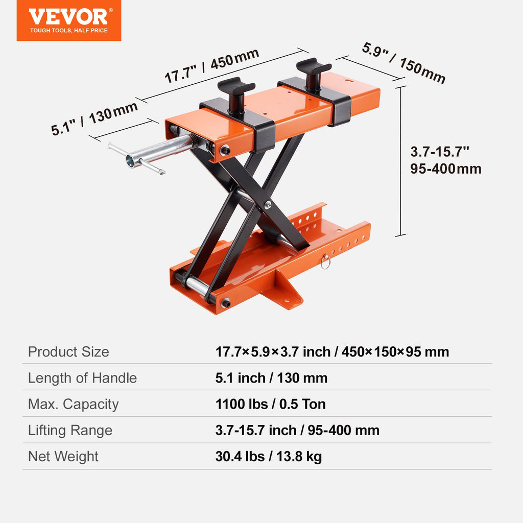 Motociklų keltuvas VEVOR M110202, 499,5 kg