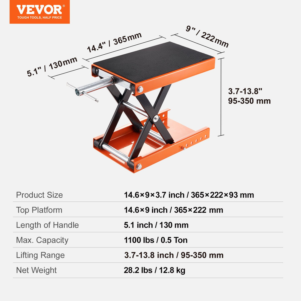 Motociklų keltuvas VEVOR M110201, 500 kg