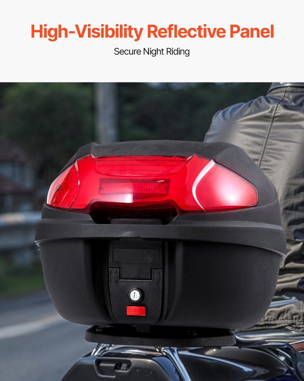 Motociklo galinė dėžė VEVOR JZH-812, 38 l
