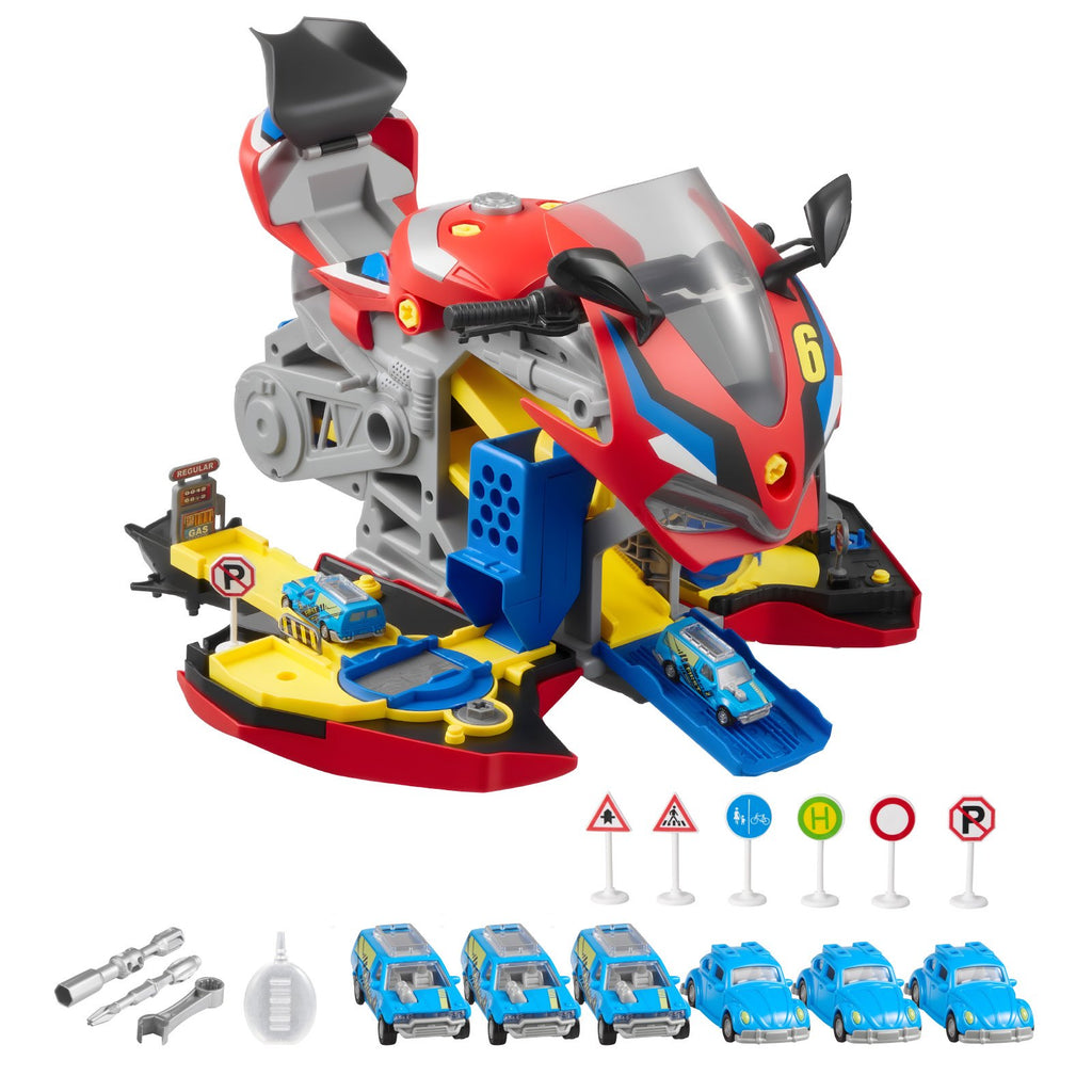 Žaislinis motociklo variklis VEVOR D003-2, 25 dalių rinkinys