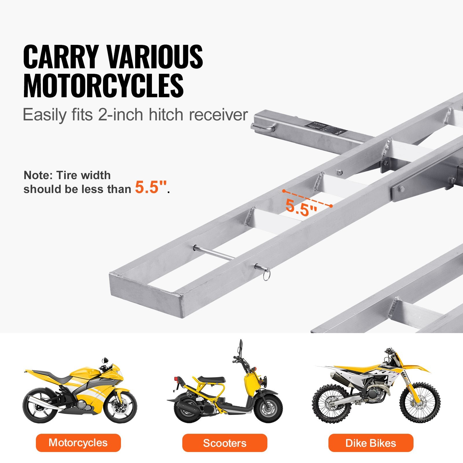 Motociklų laikiklis VEVOR TD-1004-08, 272 kg keliamoji galia