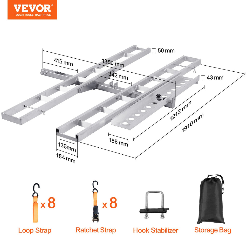 Motociklų laikiklis VEVOR TD-1004-08, 272 kg keliamoji galia