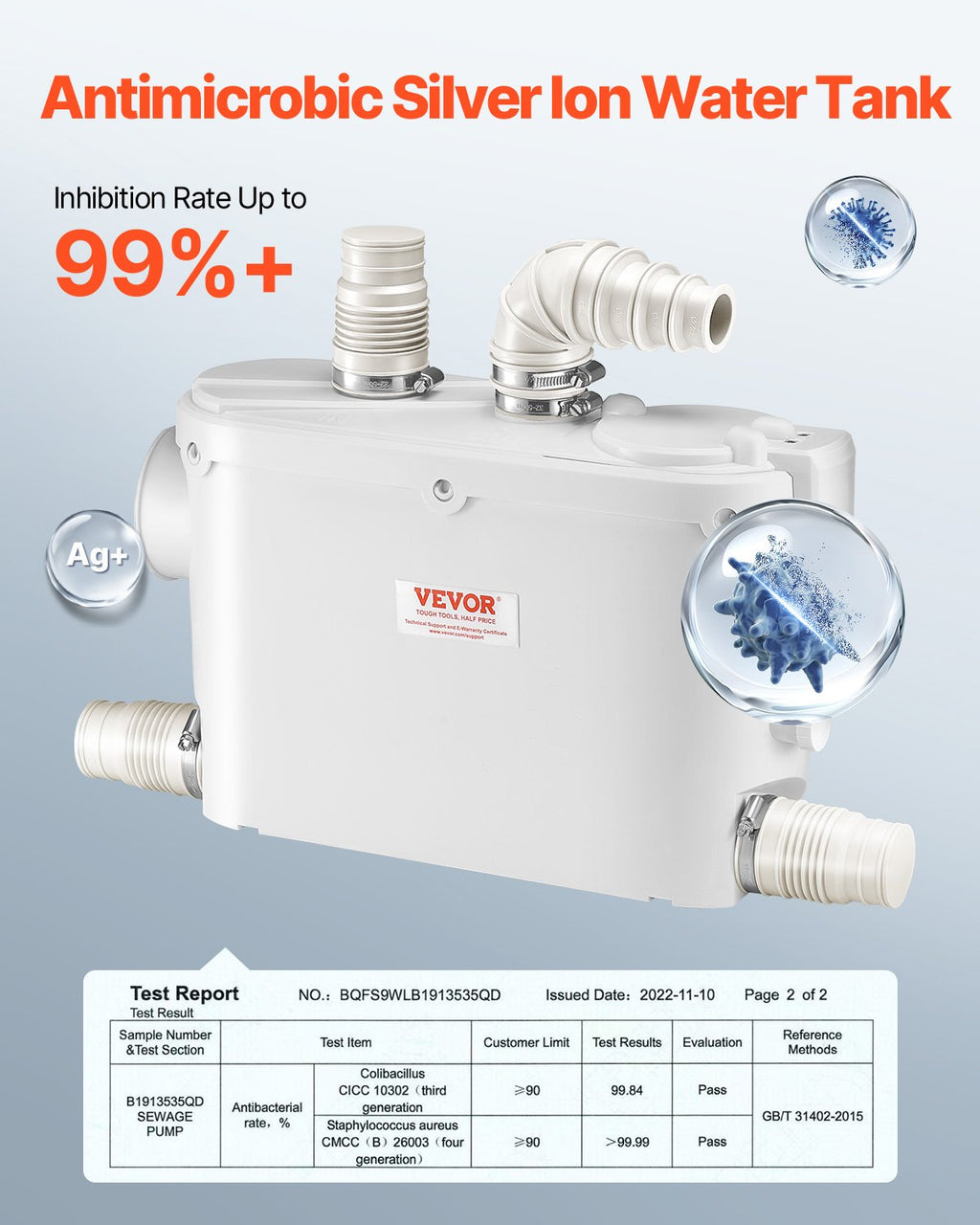 Smulkinantis nuotekų siurblys VEVOR FLO500, 500 W