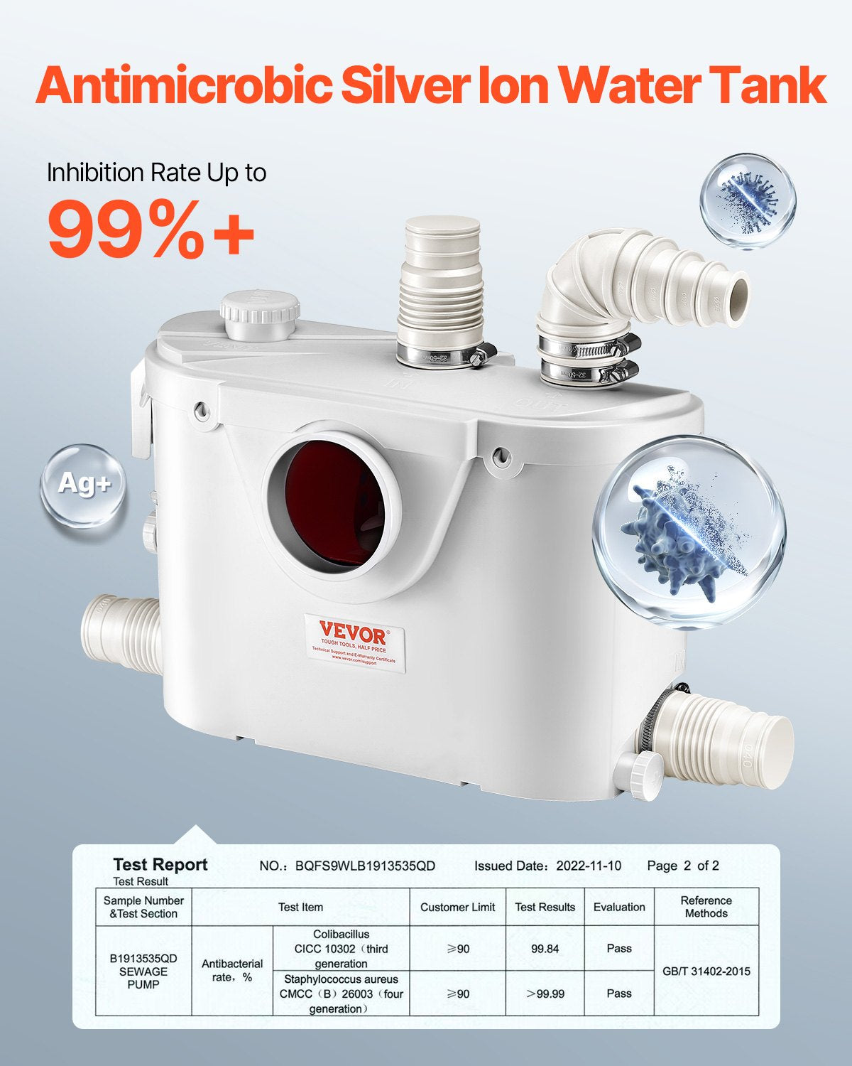 Smulkinantis nuotekų siurblys VEVOR FLO500-BE, 500 W