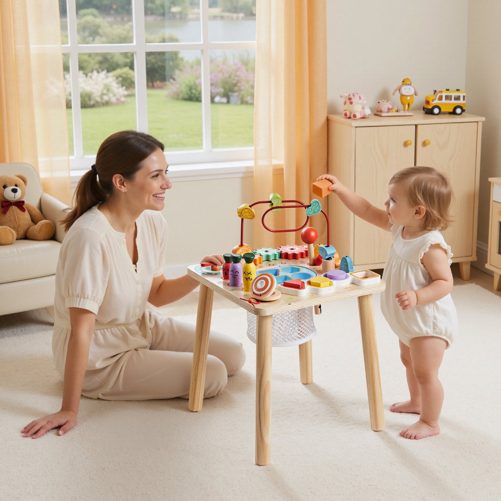 Montessori veiklos staliukas VEVOR AC8354, 8-in-1