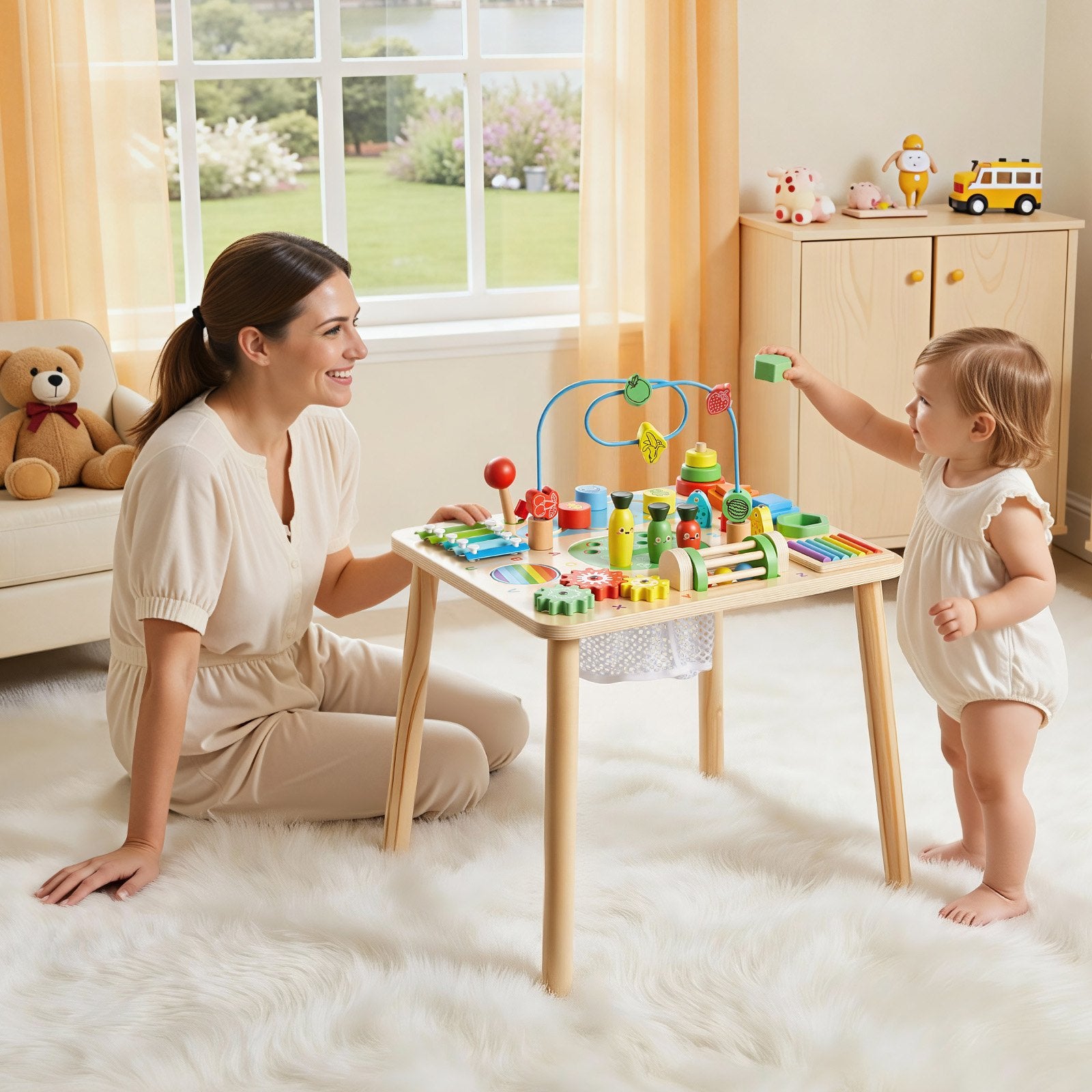 Montessori veiklos staliukas VEVOR AC8355, 13 viename