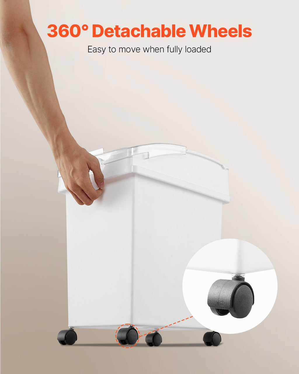 Birių produktų talpų rinkinys VEVOR F-8890, 3 x 25 l