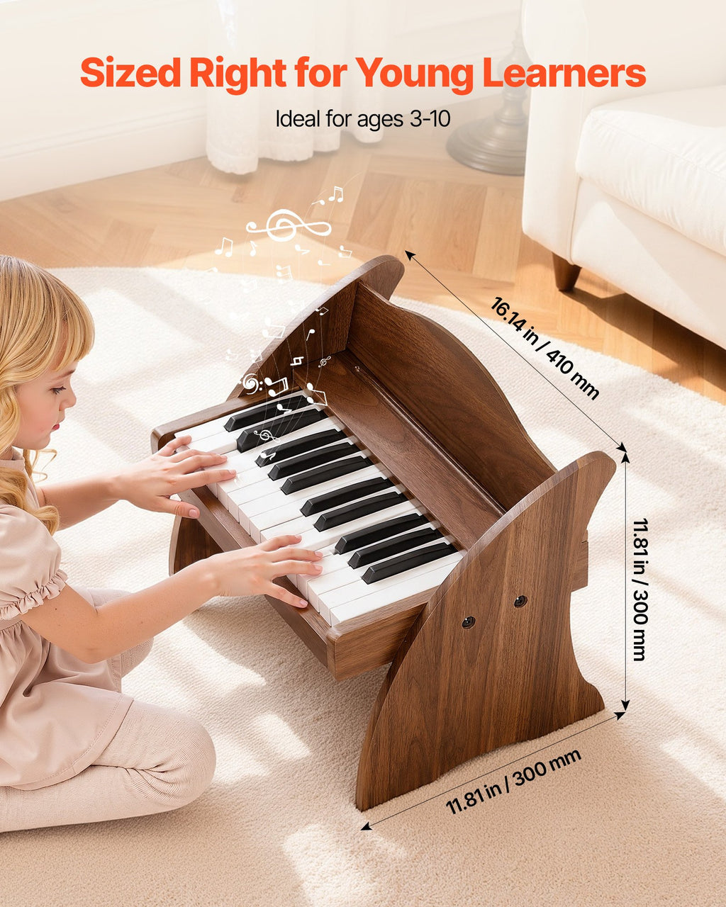 Vaikiškas skaitmeninis pianinas VEVOR SLW825, 25 klavišai