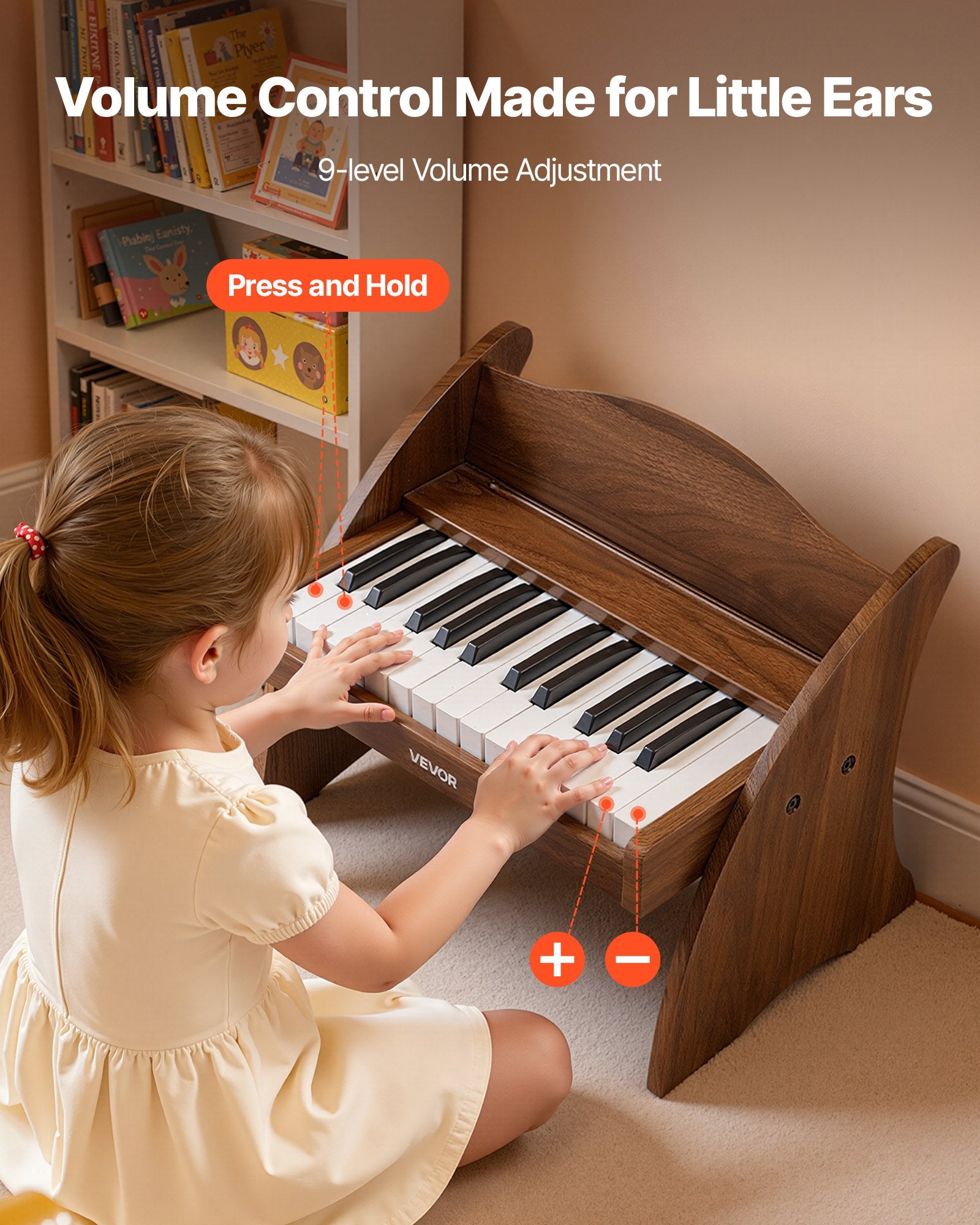 Vaikiškas skaitmeninis pianinas VEVOR SLW825, 25 klavišai