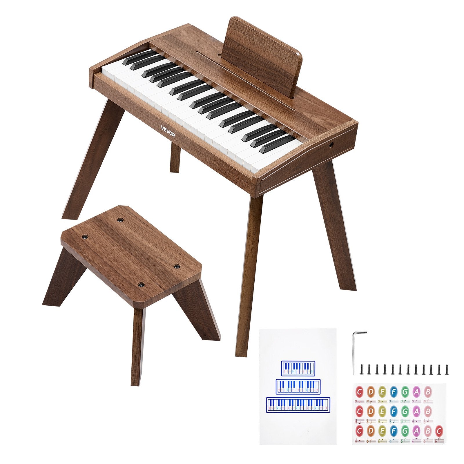 Vaikiškas skaitmeninis pianinas VEVOR SLW99802D, 37 klavišai