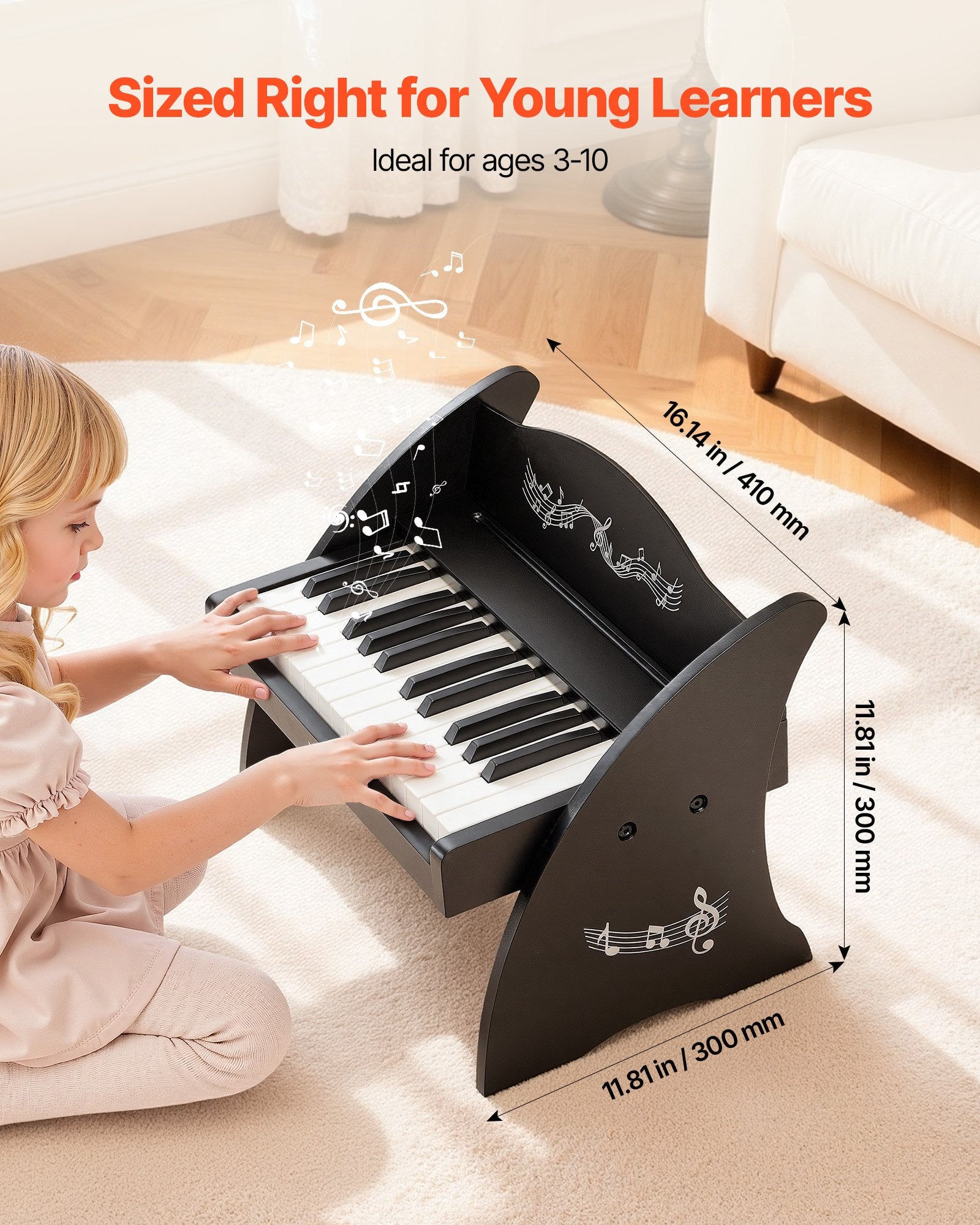 Vaikiškas skaitmeninis pianinas VEVOR SLW825, 25 klavišai