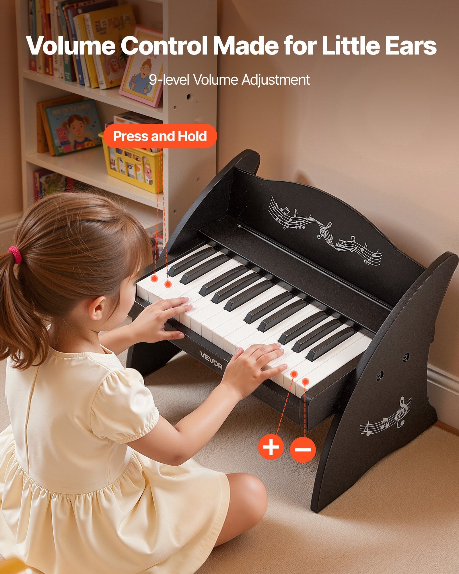 Vaikiškas skaitmeninis pianinas VEVOR SLW825, 25 klavišai