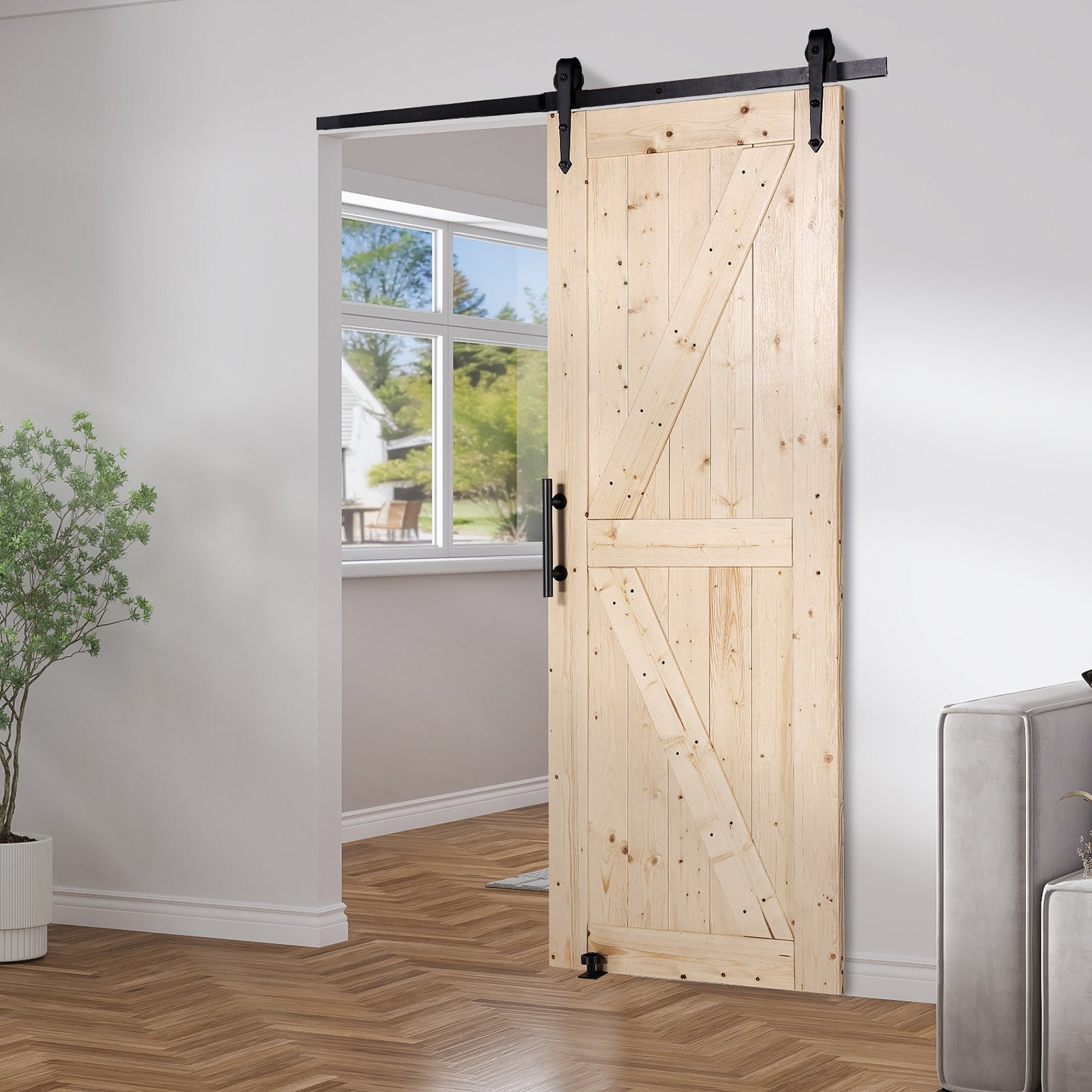 Stumdomos tvarto tipo durys VEVOR 30AK, 76x213 cm