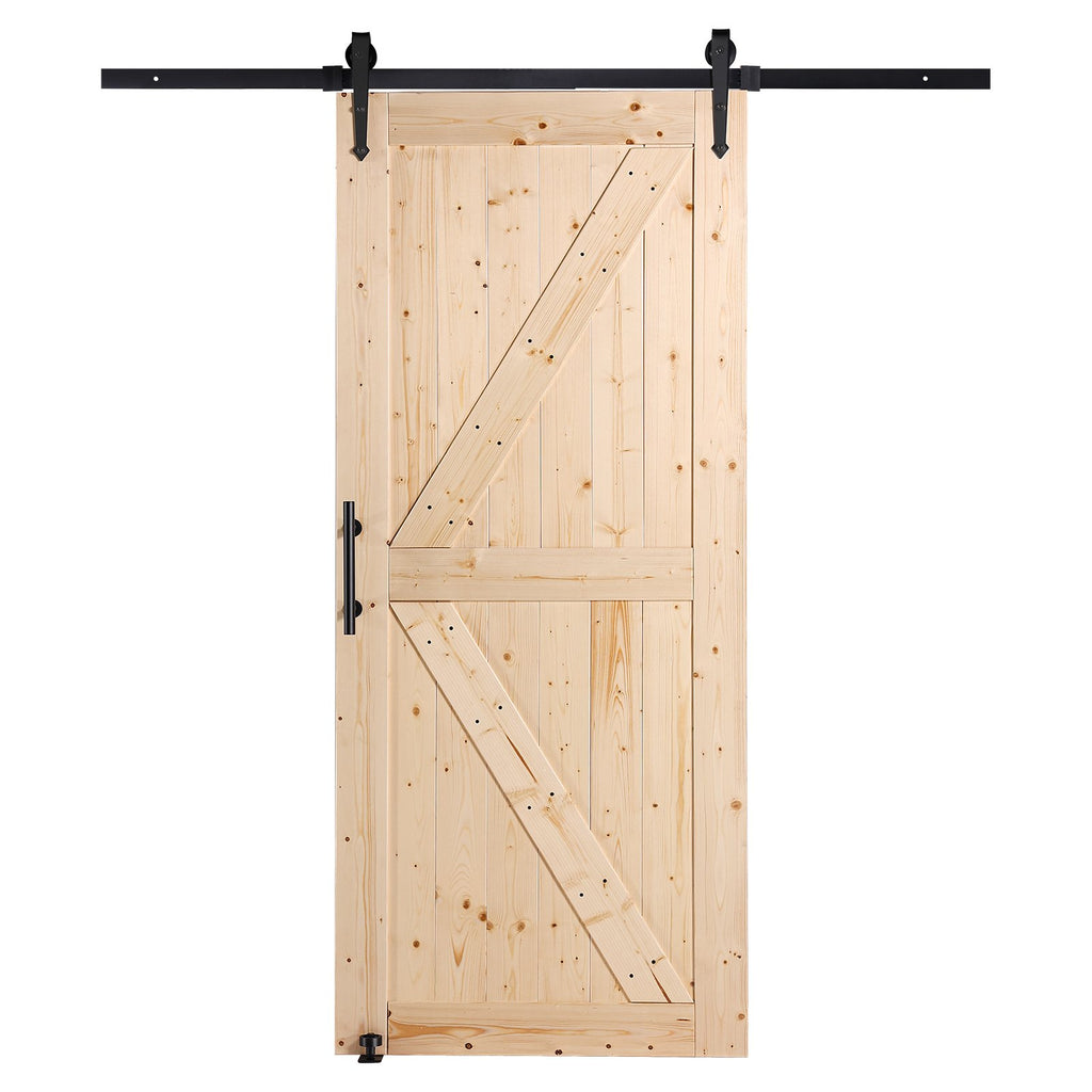 Stumdomos tvarto tipo durys su furnitūra VEVOR 36AK, 91x213 cm