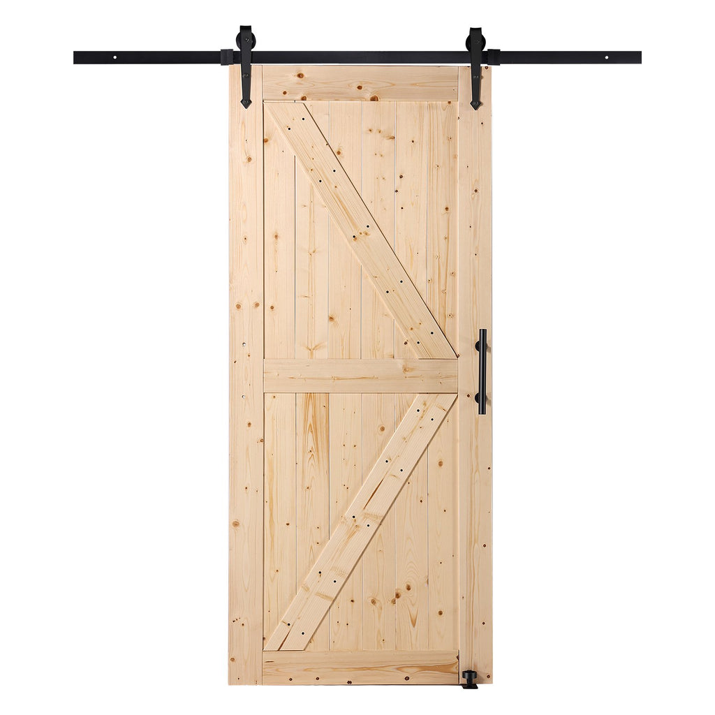 Stumdomos tvarto tipo durys su furnitūra VEVOR 36AK, 91x213 cm